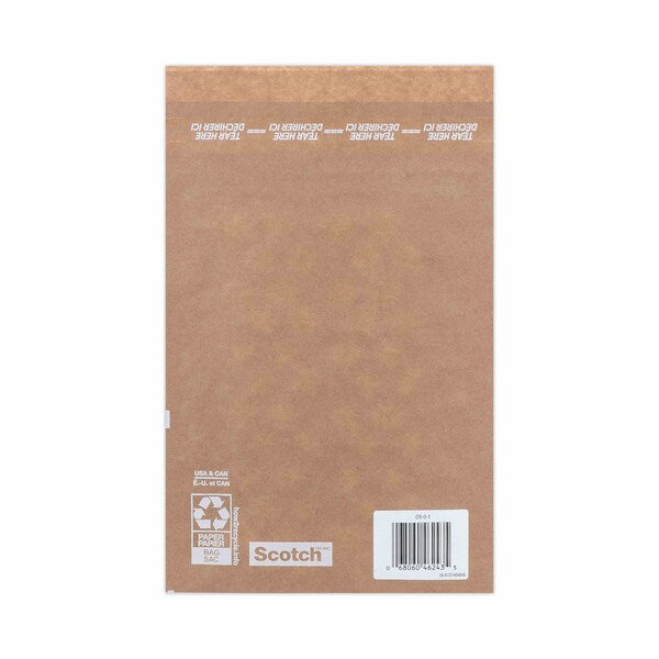 Curbside Recyclable Padded Mailer, #0, Self-Adhesive, Interior Dimensions: 5.9x9.2, Kraft, 100PK