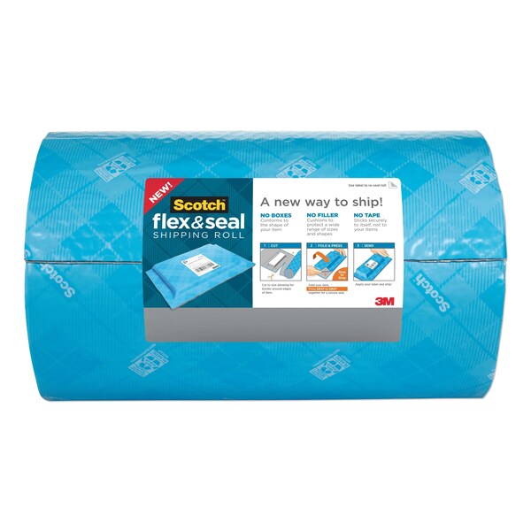 Flex and Seal Shipping Roll, 15" x 50 ft., Blue/Gray