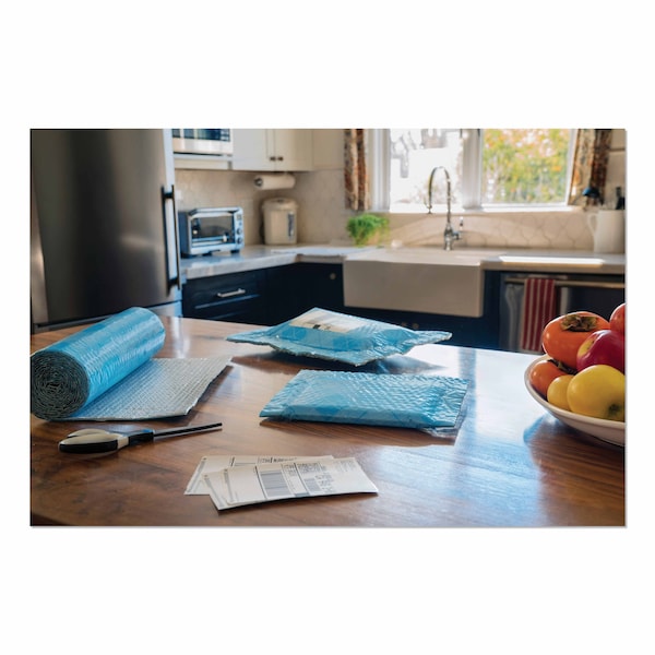 Flex and Seal Shipping Roll, 15" x 50 ft., Blue/Gray
