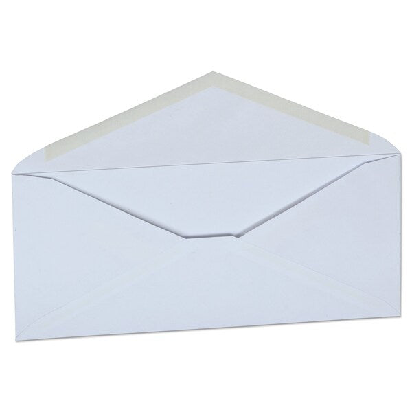 White Envelope, #10, Commercial Flap, Gummed Closure, 4.13 x 9.5, White, PK500 PK