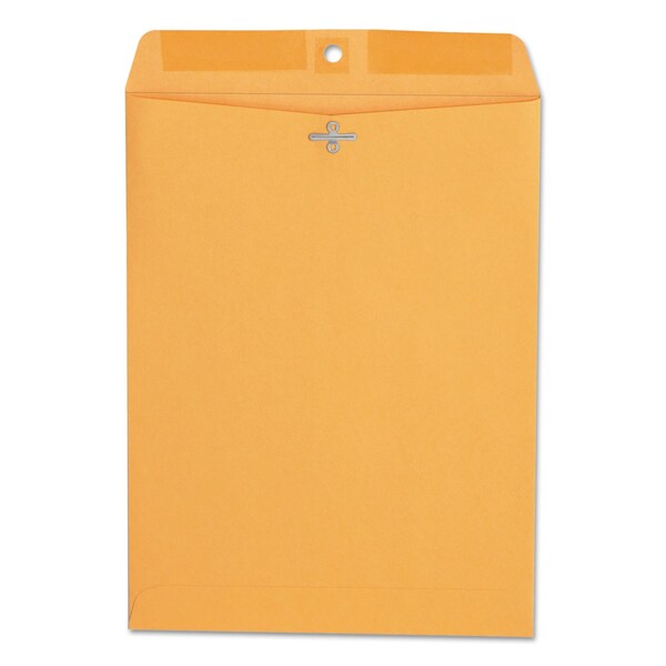 Clasp Envelope, #90, Square Flap, Clasp/Gummed Closure, 9 x 12, Brown Kraft, PK100 PK