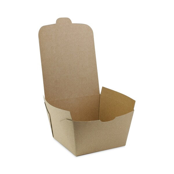 EarthChoice OneBox Paper Box, 46 oz, 4.5 x 4.5 x 3.25, Kraft, PK200 PK