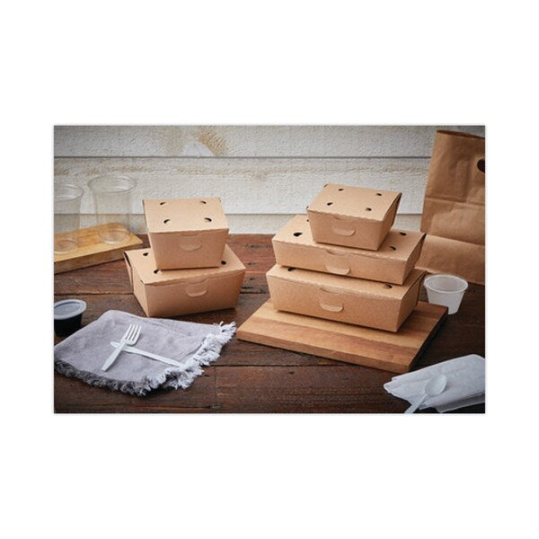 EarthChoice OneBox Paper Box, 46 oz, 4.5 x 4.5 x 3.25, Kraft, PK200 PK
