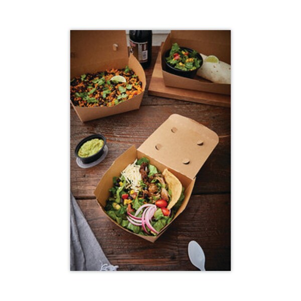 EarthChoice OneBox Paper Box, 46 oz, 4.5 x 4.5 x 3.25, Kraft, PK200 PK