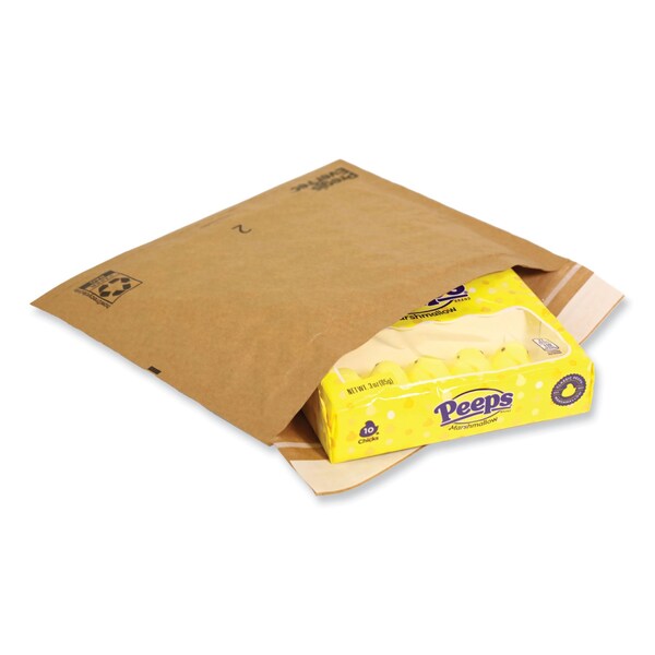 EverTec Curbside Recyclable Padded Mailer, #4, Kraft Paper, Self-Adhesive, 14x9, Brown, 150PK