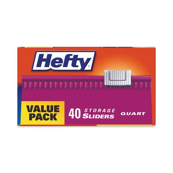 Slider Bags, 1 qt, 1.5 mil, 4.38" x 8.5", Clear, PK360