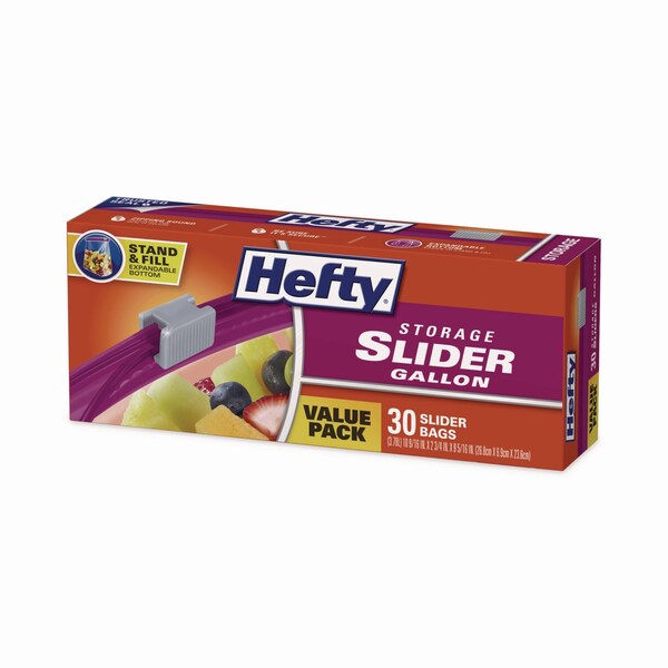 Slider Bags, 1 gal, 1.5 mil, 2.5" x 11", Clear, PK270
