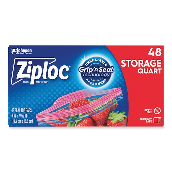 Zipper Lock, 9.63" W, 1.75 mil Thick, Clear