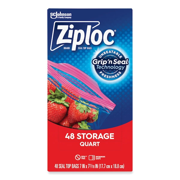 Zipper Lock, 9.63" W, 1.75 mil Thick, Clear