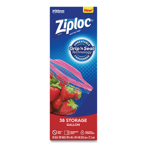 Zipper Lock, 10.56" W, 1.75 mil Thick, Clear