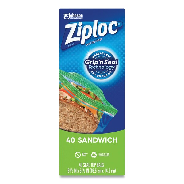 Zipper Lock, 6.5" W, 1.2 mil Thick, Clear
