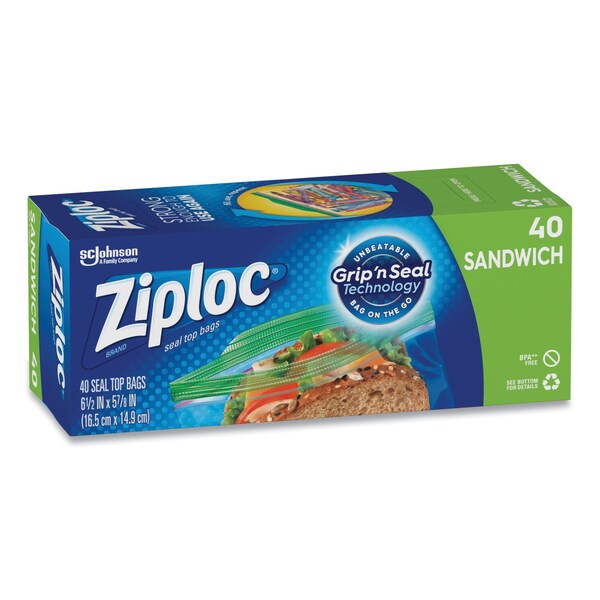 Zipper Lock, 6.5" W, 1.2 mil Thick, Clear
