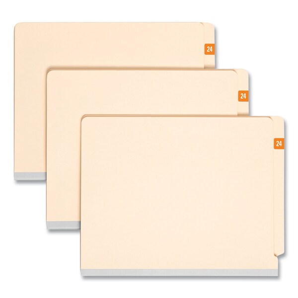 Yearly End Tab File Folder Labels, 24, 0.5 x 1, Orange, 250PK