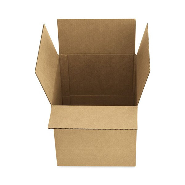Fixed-Depth Brown Corrugated Shipping Boxes, RSC, Large, 12"x12"x7", Brown Kraft, PK25, 25PK