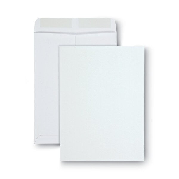 Catalog Envelope, 28 lb Bond Weight Paper, #10 1/2, Square Flap, Gummed Closure, 9x12, White, 100PK