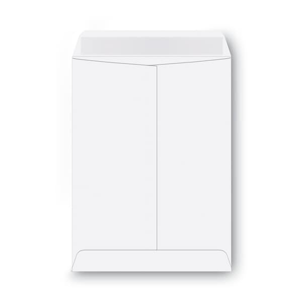 Catalog Envelope, 28 lb Bond Weight Paper, #10 1/2, Square Flap, Gummed Closure, 9x12, White, 100PK