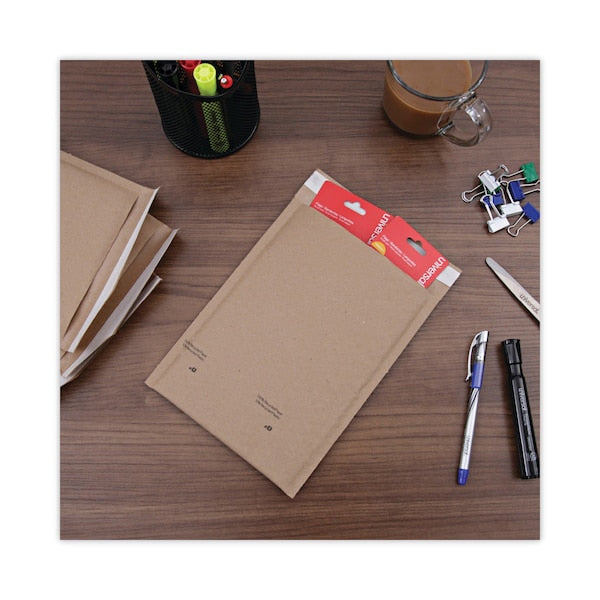 Cushioned Mailer, #0, Bubble Lining, Self-Adhesive, 6x10, Kraft, PK200