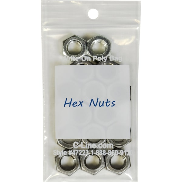 2" x 3" Reclosable Write-On Bags, PK 1000