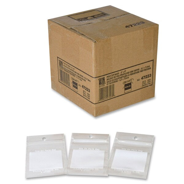 2" x 3" Reclosable Write-On Bags, PK 1000