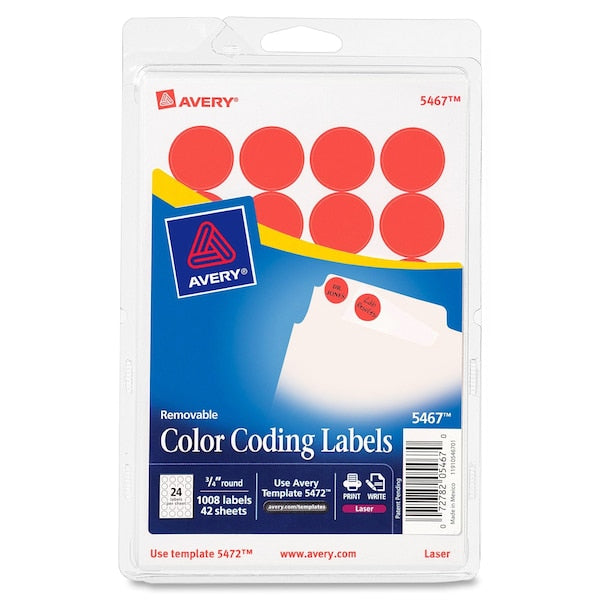 Avery® WeatherProof™ Mailing Labels, TrueBlock® Technology, Permanent Adhesive, 1" x 2-5/8", 1,500 Labels (5520)