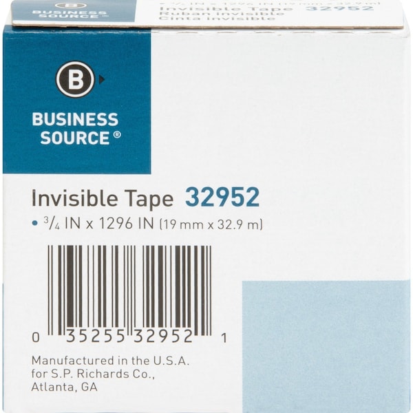 Tape, Roll, Invis, 3/4"X1296"