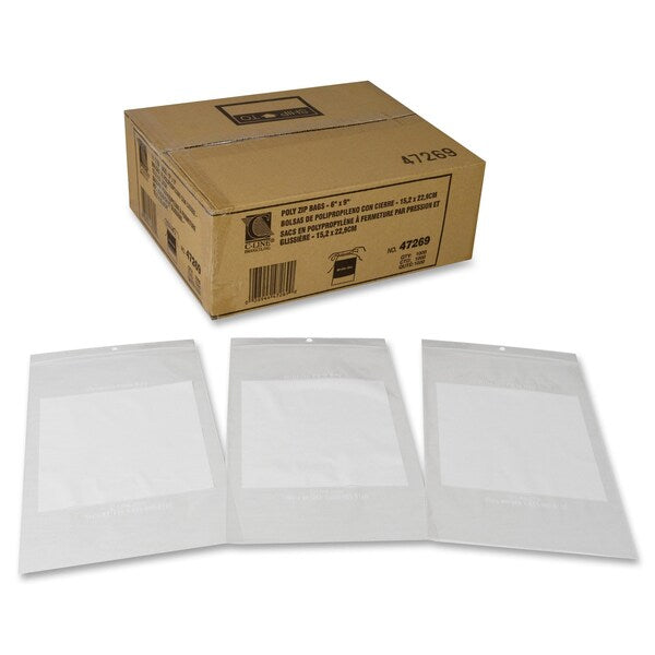 6" x 9" Reclosable Write-On Bags, PK 1000