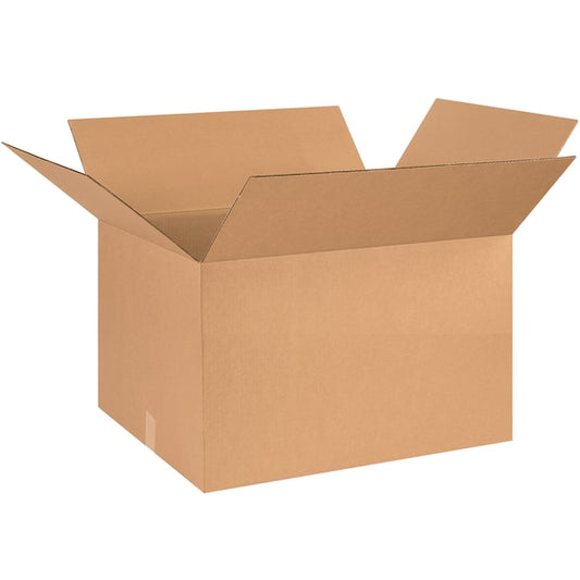 Corrugated Boxes, 26" x 20" x 16", Kraft, 10/Bundle