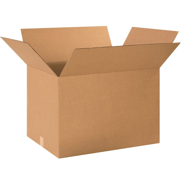 Corrugated Boxes, 24" x 18" x 16", Kraft, 15/Bundle