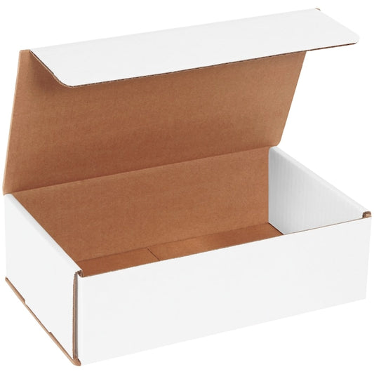 Corrugated Mailers, 10" x 6" x 3", White, 50/Bundle
