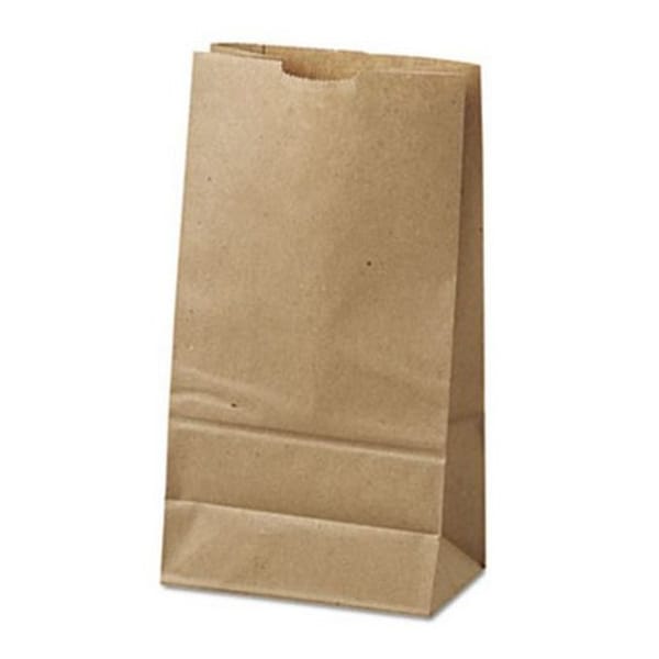 Grocery Bag Flat Bottom 6# Brown, Pk500