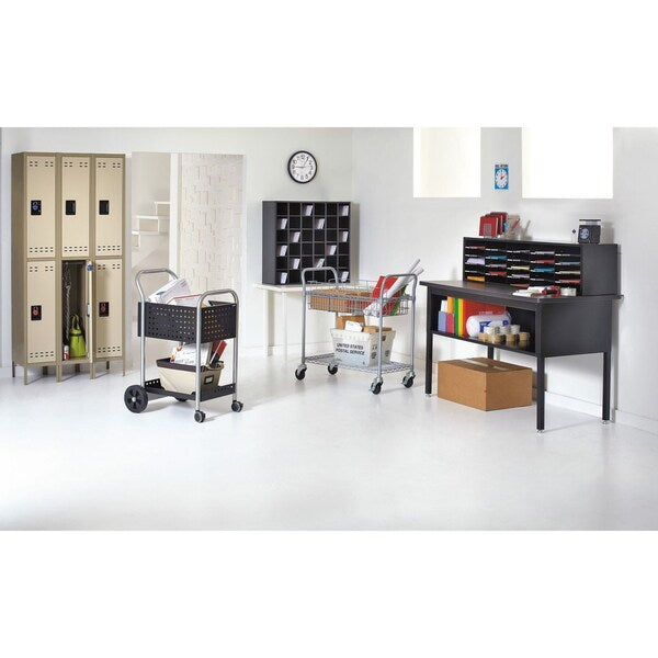 E Z Sort Riser, 57-1/2" W 14" H, Black Tabletop