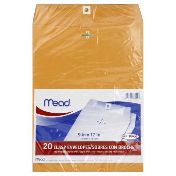 Box Clasp Envelope 9X12