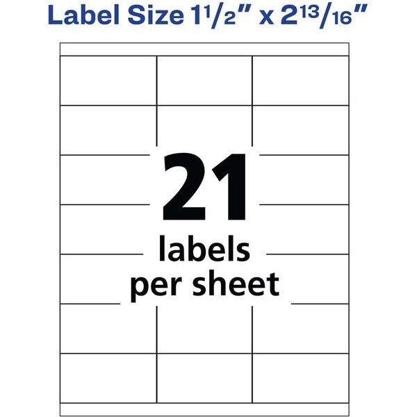 Label, Copier, 1.5X2.8, We 2100PK