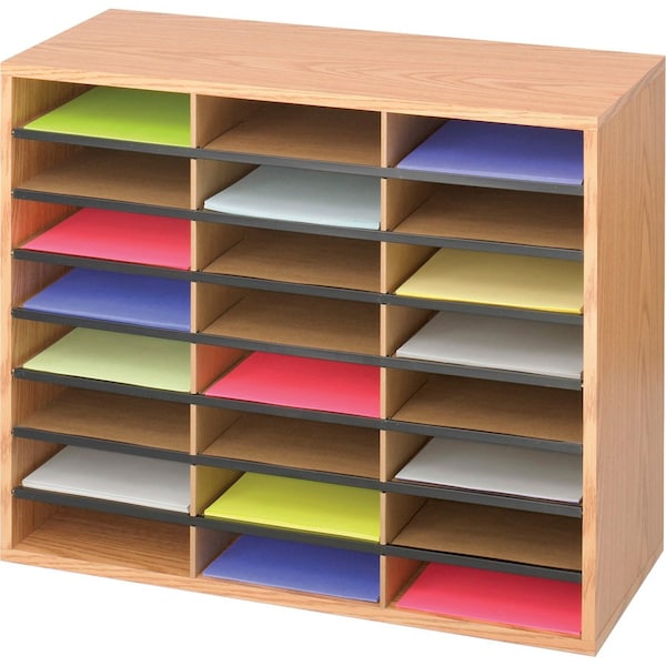 Literature Organizer, 24 Cmprtment, 29"x12"x23-1/2", MOK