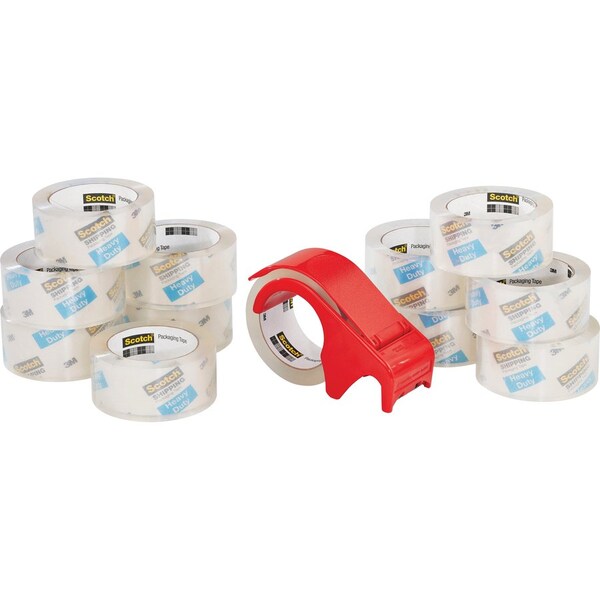 Premium Tape, w/ Hand Dispenser, 1-7/8"x54.6Yds, 12/PK, Clear 3PK