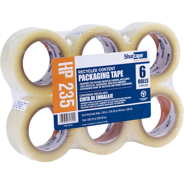 HP 235 Hot Melt Packaging Tape, 6PK