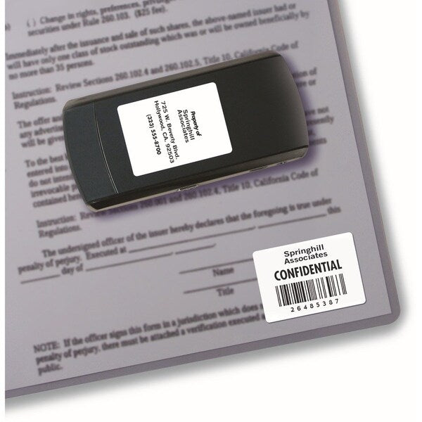 Label, Perm, Laser, 1.25X1.75 1600PK
