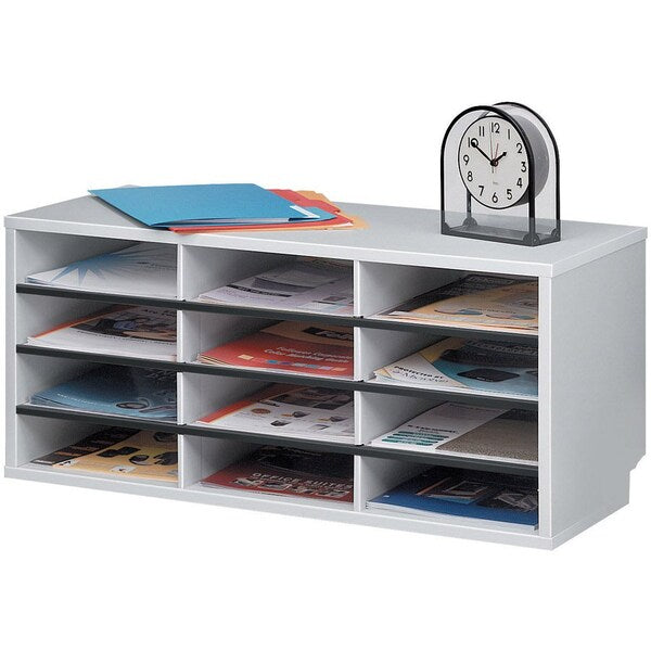 Literature Organizer, 12-Cmptmnt, 29"x11-7/8"x12-15/16", DVGY