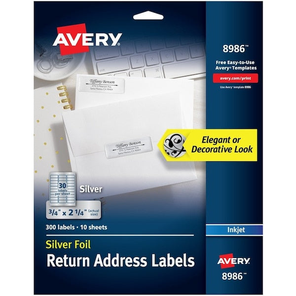 Label, Inkjt, Foil Address 300PK