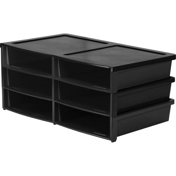 Literature Organizer, 13-3/5"Wx20-1/2"Lx8-7/10"H, Black