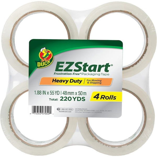 Packaging Tape, 2.6mil, 1-7/8"x54.6yds., 4/PK, Clear 6PK