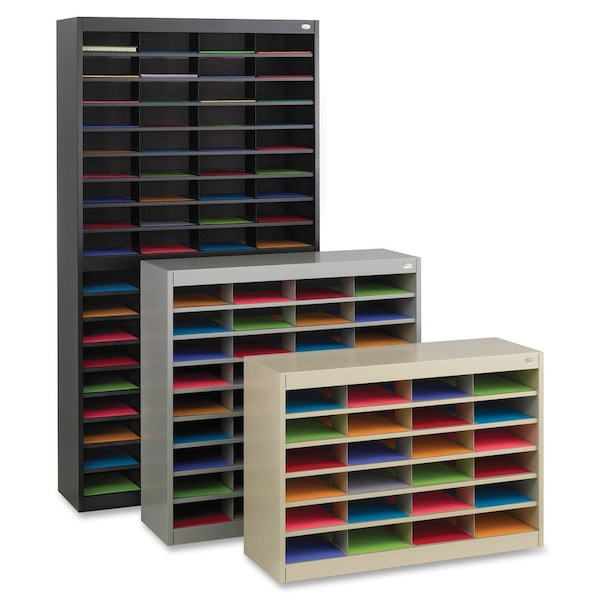 Literature Organizer, 24 Cmprtmnt, 37-1/2"x12-3/4"x25-3/4", GY