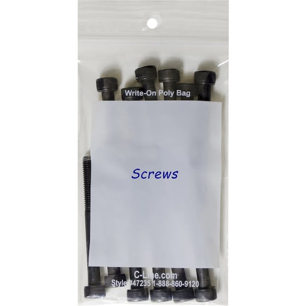 Bag, Poly, Zip, Reclose, 3X5 1000PK