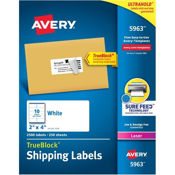 Label, Lsr, Shippng, 2X4,2500 2500PK