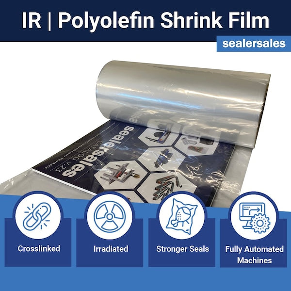 16in x 4,375ft Higher Performance Irradiated POF CF Shrink Film, 60 gauge