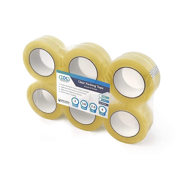 Concord Packaging Tape, 2"x110 Yd., 2.6 mil, PK36