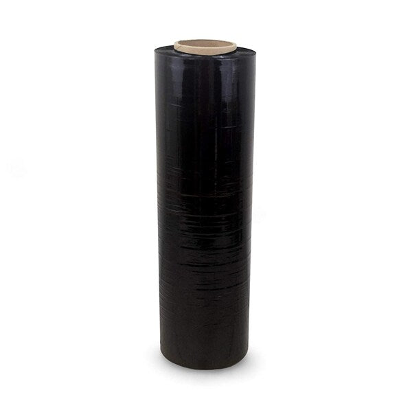 Hand Stretch Film, 18"x1500 Ft., Cast, Black