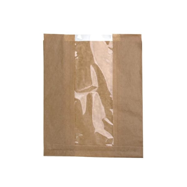 11.02 x 7.08 x 2.75 in. Brown Kraft Bag with Window