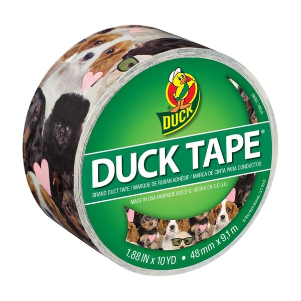 1.88 in. x 10 yards Multi Color Puppies Duct Tape