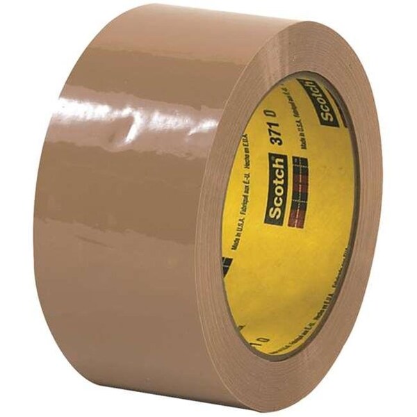 Scotch T901371T6PK 2 in. x 55 yards Tan 371 Carton Sealing Tape - Pack of 6